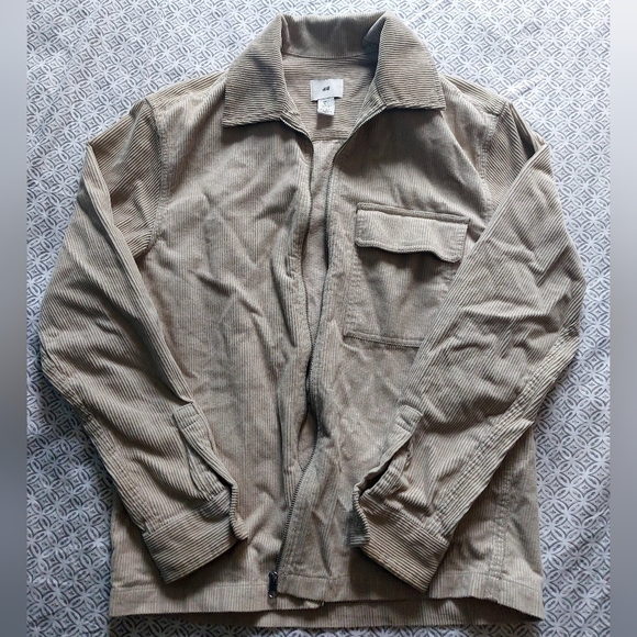 Beige Corduroy Unisex Jacket - Picture 2 of 4